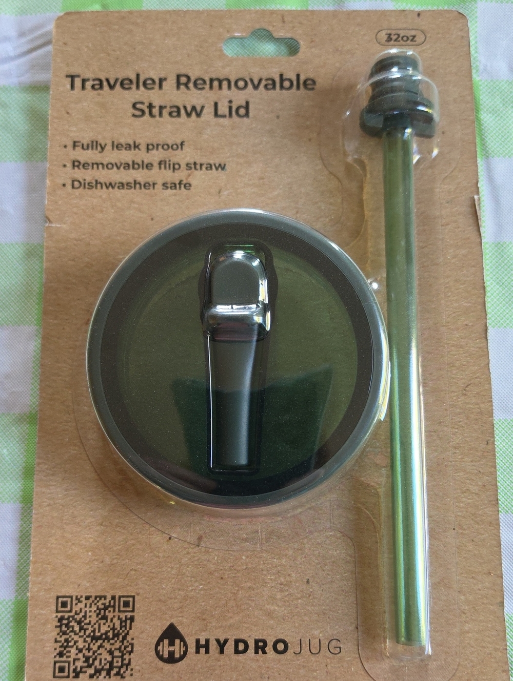 HydroJug 32 oz Traveler Removable Straw Lid - Pine